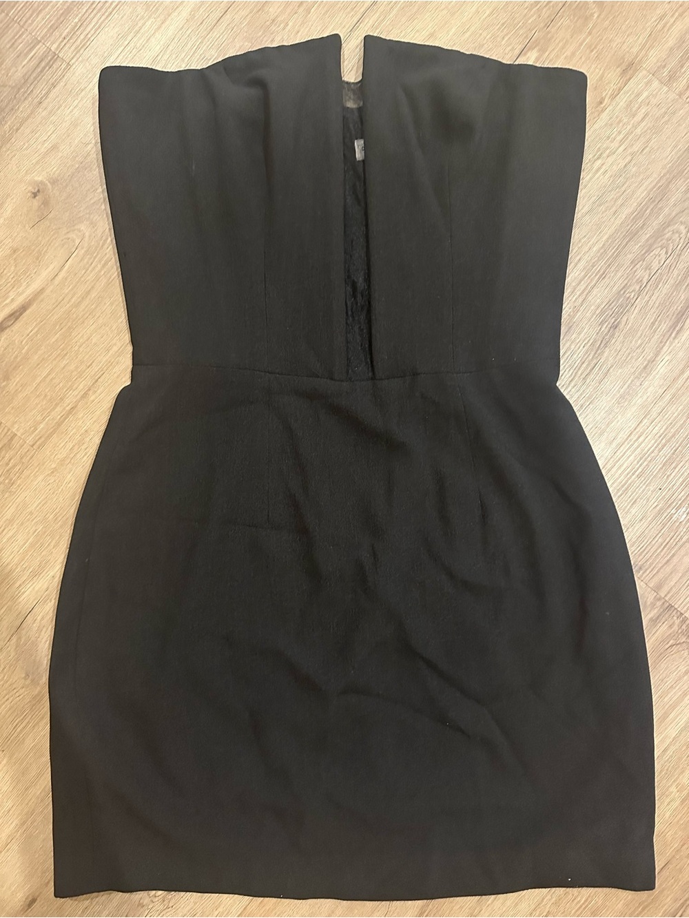 Dress the Population Chloe Illusion Strapless Black Mini Dress - evening